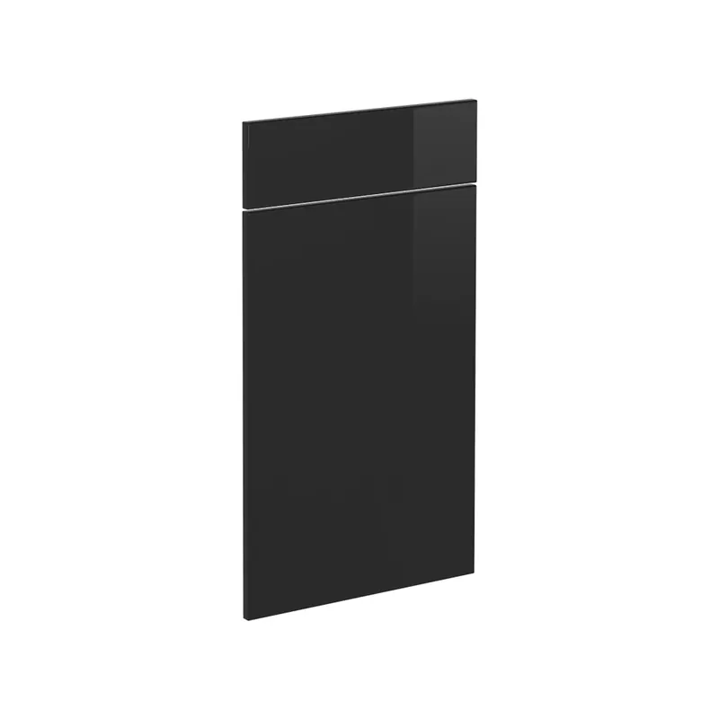 Kuchyňská dvířka R-Line Černý vysoký lesk 39.6 x 70.8 cm nábytková čela pro spodní skříňku se zásuvkami Vicco Rychlé Dodání