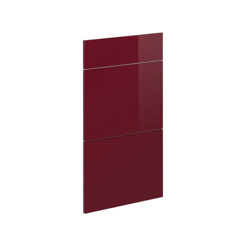Kuchyňská dvířka R-Line Červená vysoký lesk 39.6 x 70.4 cm nábytková čela pro spodní skříňku se zásuvkami Vicco Nakupujte Hned