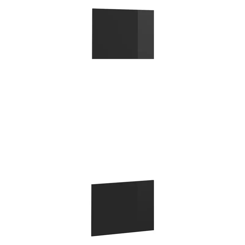Kuchyňská dvířka R-Line Černý vysoký lesk 59.6 x 76.6 cm nábytková čela pro skříň k vestavné mikrovlnné troubě Vicco Pouze Dnes