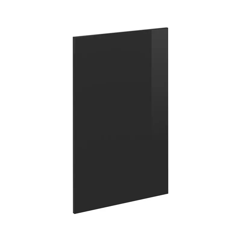 Zlevněný Kuchyňská dvířka R-Line Černý vysoký lesk 39.6 x 71.3 cm nábytková čela pro rohovou spodní skříňku Vicco