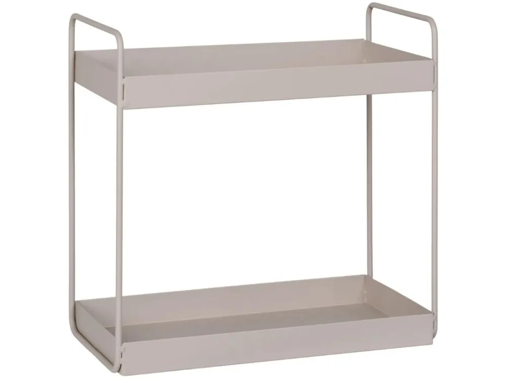 Béžová kovová stojací police Rabano 30 x 15 cm Cenová Bomba