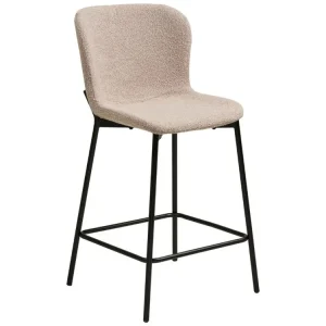 Béžová bouclé barová židle Maceda 65 cm Horká Nabídka