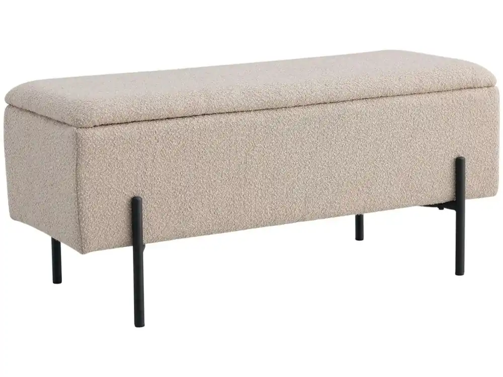 Béžová bouclé lavice Wilfred 95 cm Must-Have