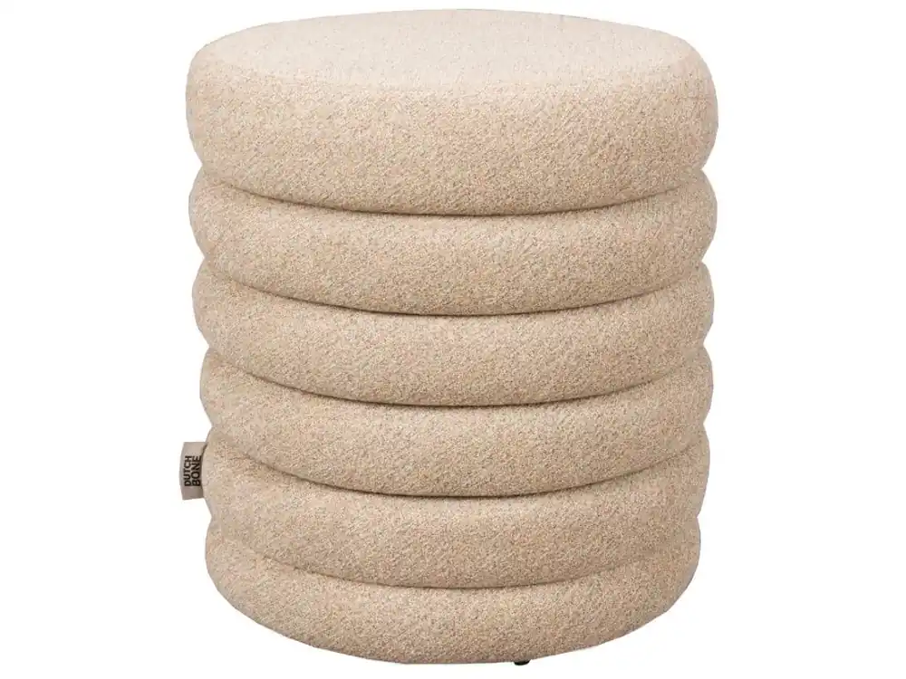 Tovární Cena Béžová bouclé stolička DUTCHBONE FERN 37 cm