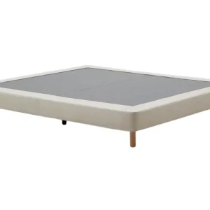 Značkový Béžová čalouněná dvoulůžková postel Ofelia 150 x 190 cm
