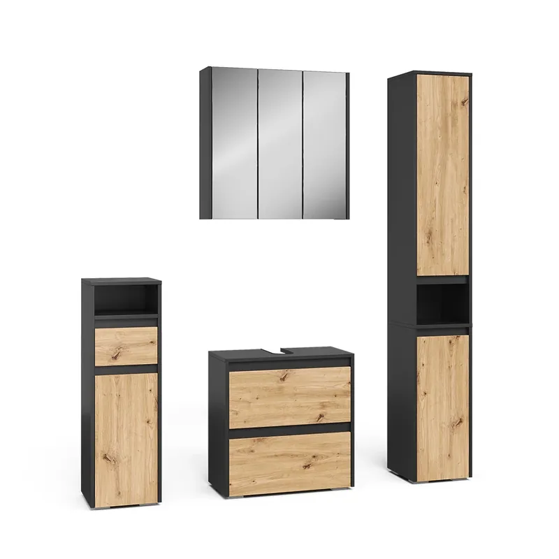 Koupelnový nábytek Majest Antracit/Artisan 4 díly Vicco Nejlepší Cena
