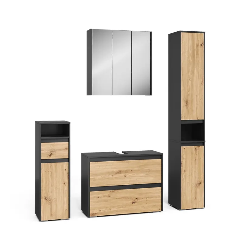 Koupelnový nábytek Majest Antracit/Artisan 4 díly Vicco Sezónní Sleva