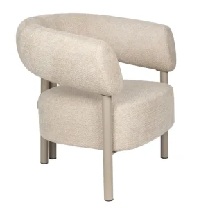 Značkový Béžové lounge křeslo HEELS