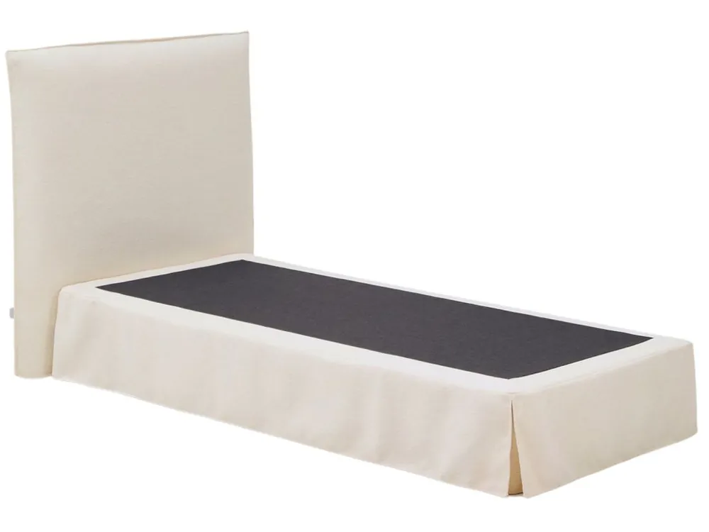 Speciální Cena Bílá jednolůžková postel Jaira s čelem 90 x 200 cm