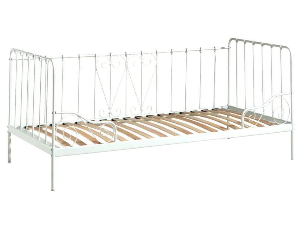 Tovární Cena Bílá kovová postel Vipack Alice Captain 90 x 200 cm