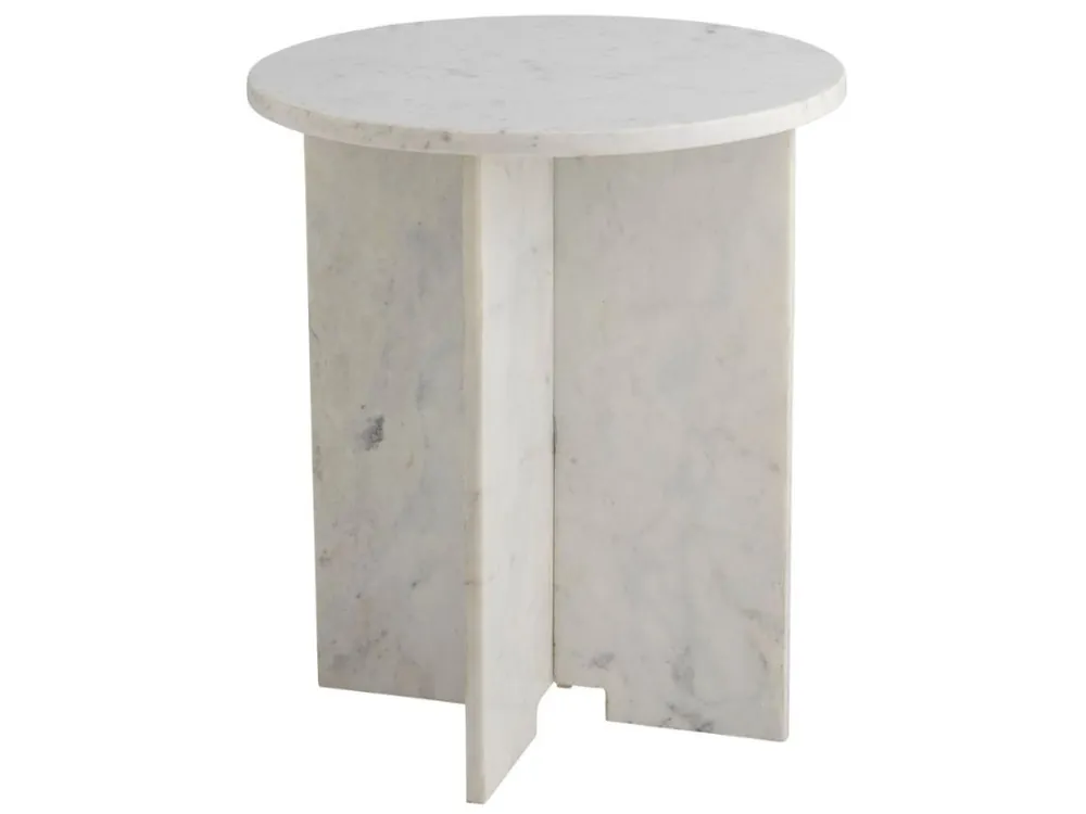 Super Cena Bílý mramorový odkládací stolek Bloomingville Jasmia 46 cm