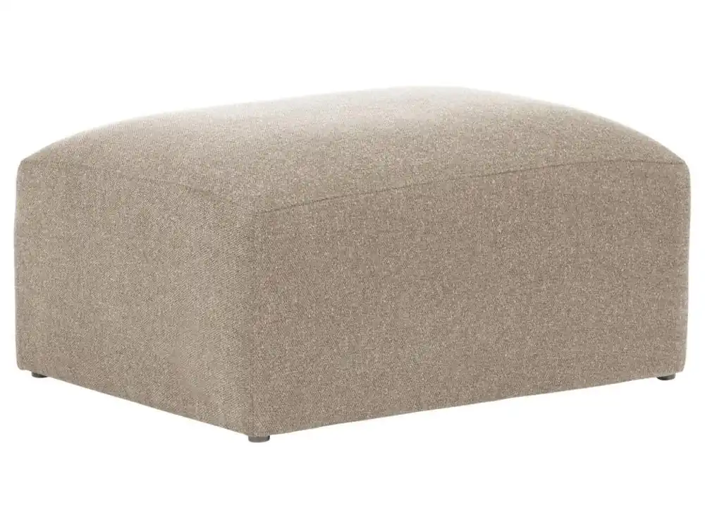 Must-Have Béžový látkový taburet Kave Home Blok 90 x 70 cm