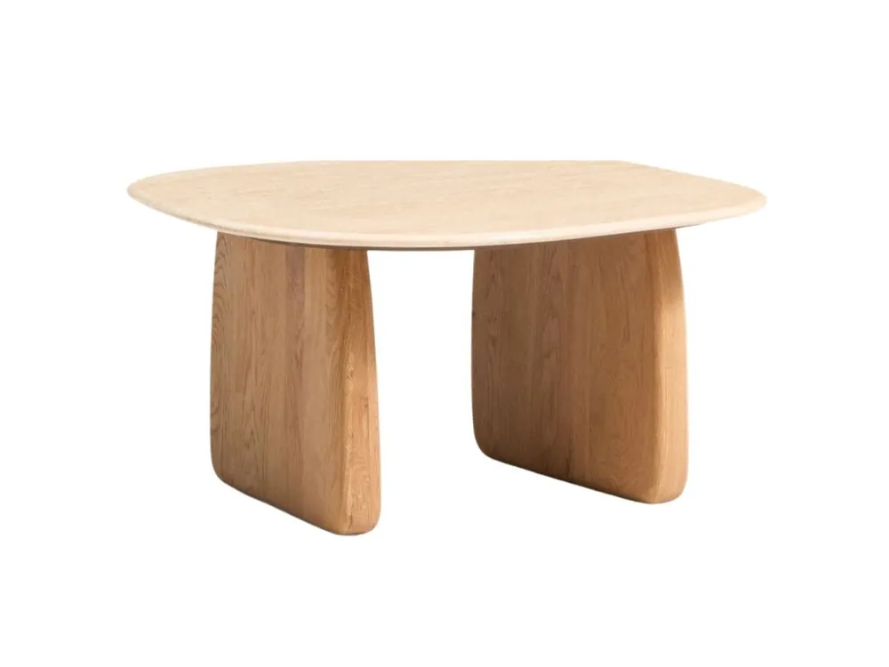 Speciální Cena Béžový travertinový odkládací stolek Pirita 71 x 70 cm