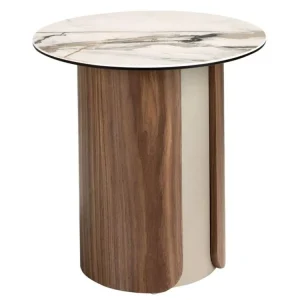Bílý porcelánový odkládací stolek No. 2166, ⌀ 50 cm Horká Nabídka
