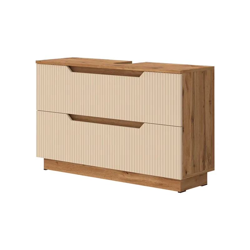 Dolní skříňka pod dřez Lotta Dubový/kašmírový pruhovaný 99.4 x 62.5 cm se 2 zásuvkami Vicco Bezpečná Platba
