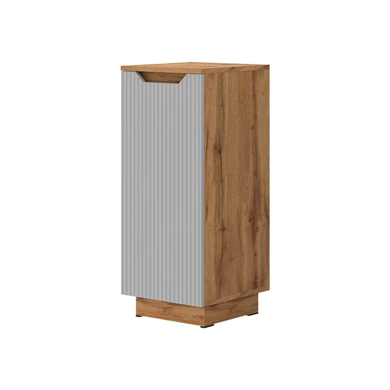 Oblíbený Střední skříňka Lotta Dubový/šedý pruhovaný 33.4 x 81.9 cm Vicco