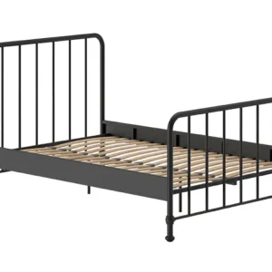 Černá kovová postel Vipack Bronxx 140 x 200 cm Rychlé Dodání