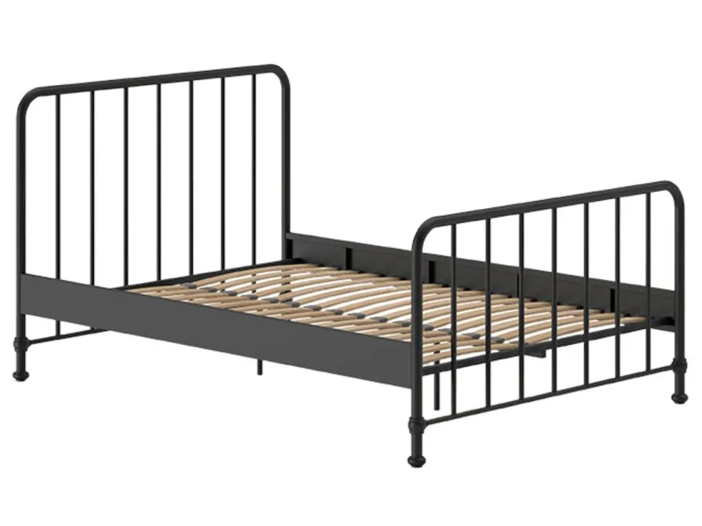Černá kovová postel Vipack Bronxx 140 x 200 cm Rychlé Dodání