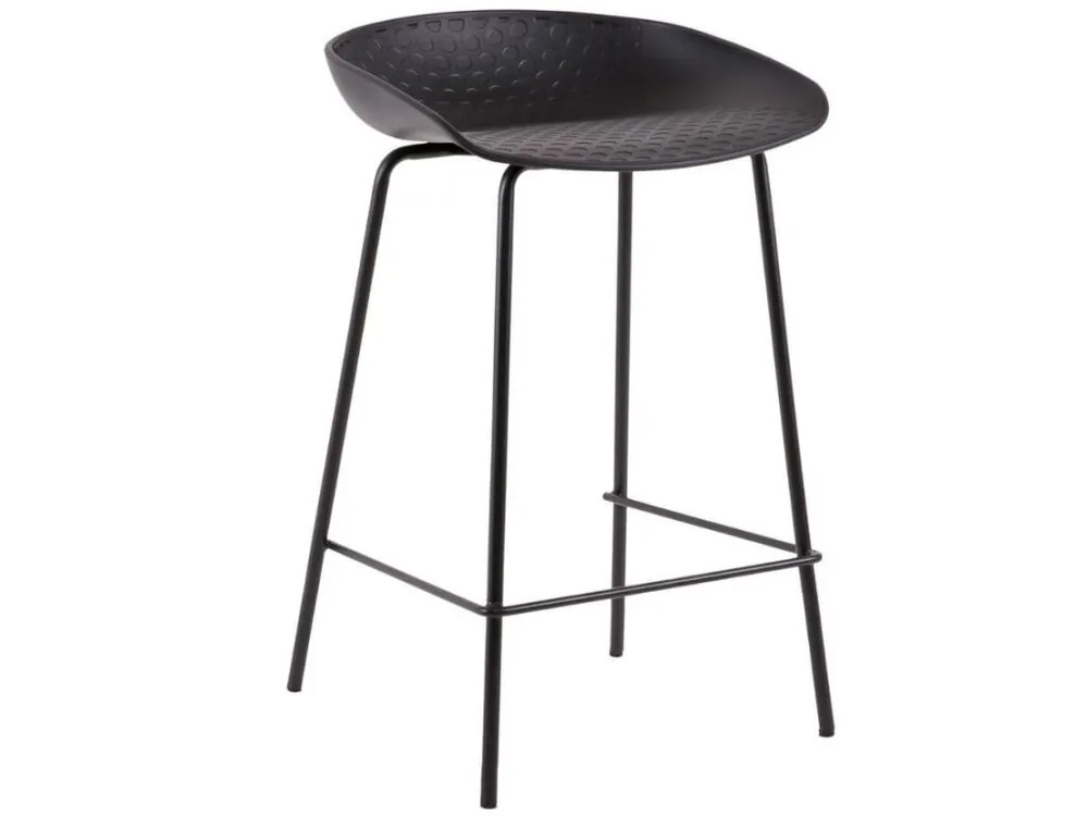 Vrácení Zdarma Černá plastová barová židle Somcasa Netta 74 cm