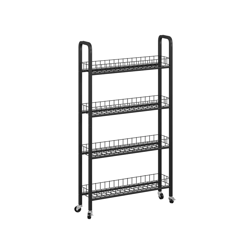 Mobilní podstavec Rolivo Černá 58 x 15 cm se 4 přihrádkami Vicco Bezpečná Platba