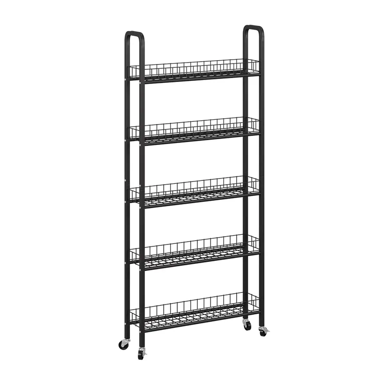 Mobilní podstavec Rolivo Černá 58 x 15 cm s 5 přihrádkami Vicco Pouze Dnes