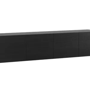 Aktuální Černý TV stolek Daroca 180 x 35 cm
