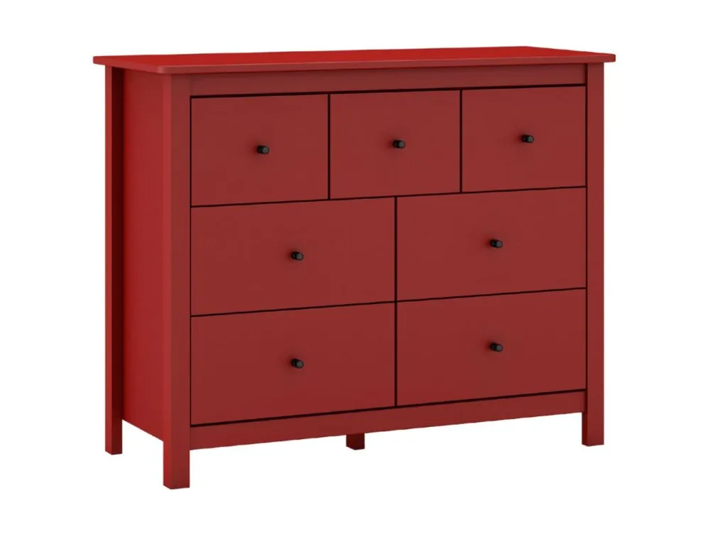 Červená borovicová komoda Marckeric Misti 110 x 40 cm Nejlepší Volba