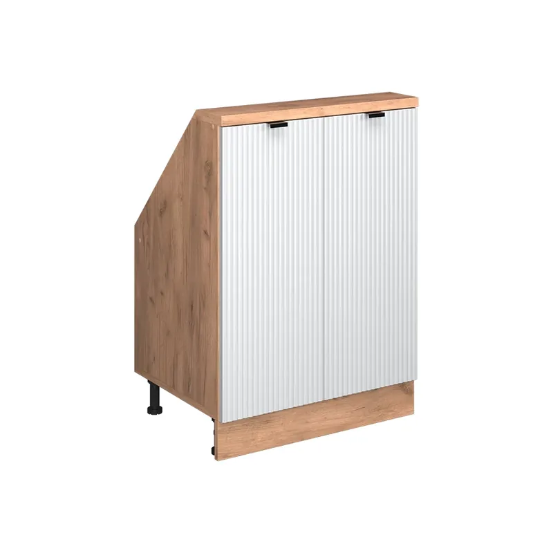 Šikmá skříň Bílé zvlnění 60 x 81.6 cm se 2 dvířky Vicco Originální
