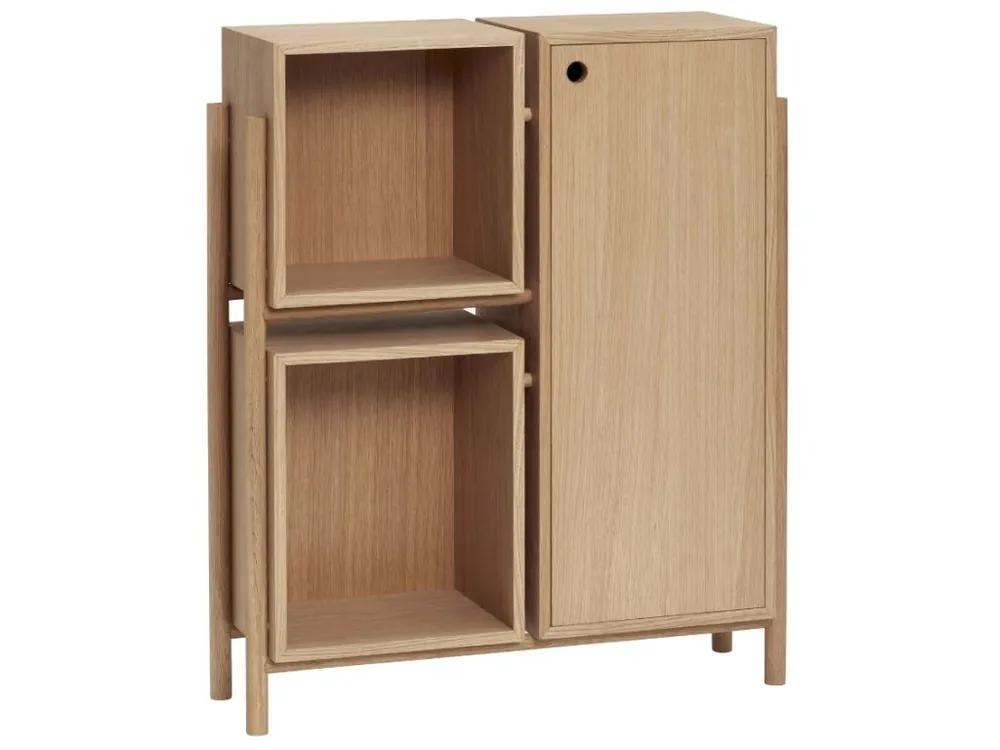 Dubová komoda Hübsch Cube 76 x 25 cm Sezónní Sleva