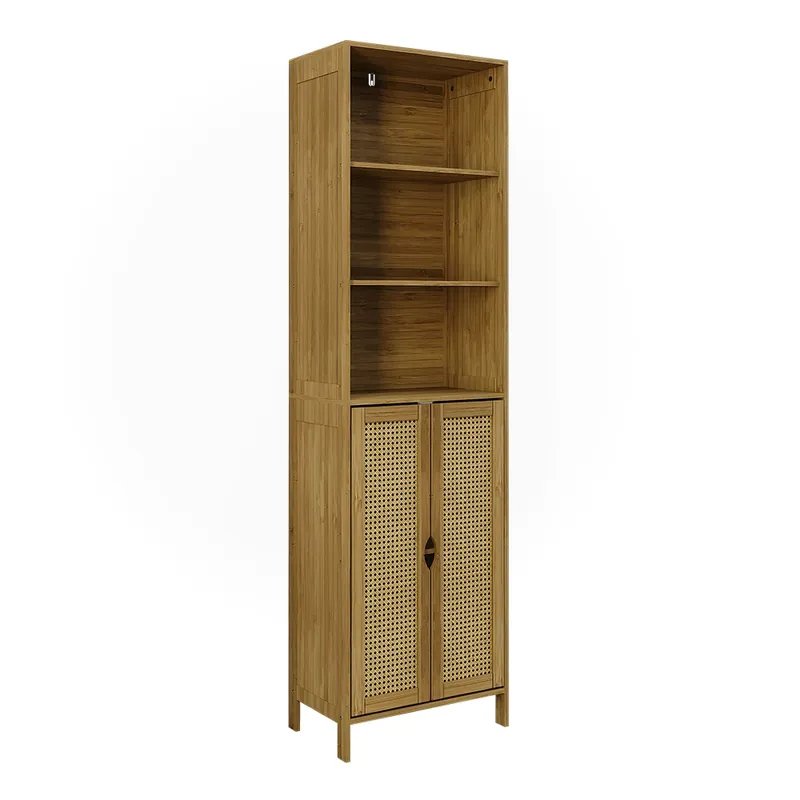 Koupelnová skříňka Liora Bambus 48 x 170 cm se 2 dveřmi Vicco Expresní Doručení