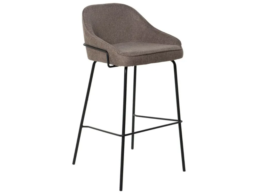 Hnědá čalouněná barová židle Somcasa Louis 76,5 cm Sezónní Sleva