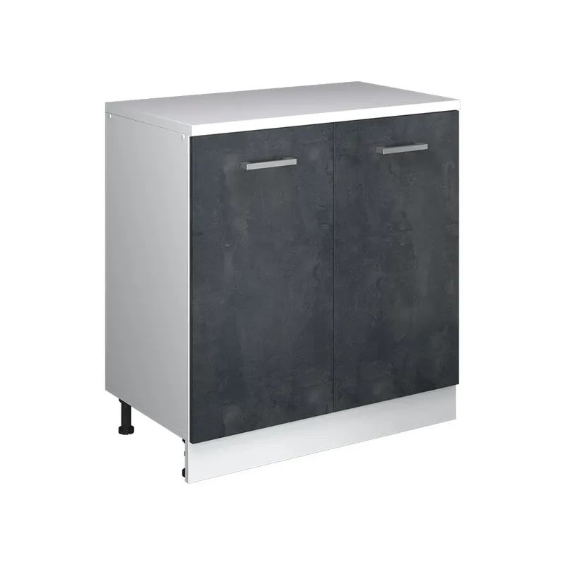 Skříň do podkroví Rion Černý beton 80 x 81.6 cm bez šikminy se 2 dveřmi Vicco Nejlepší Volba