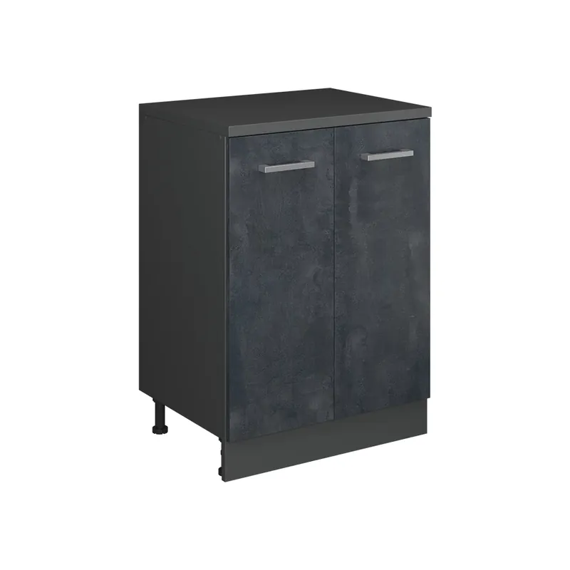 Skříň do podkroví Rion Černý beton 60 x 81.6 cm bez šikminy se 2 dveřmi Vicco Víkendová Akce