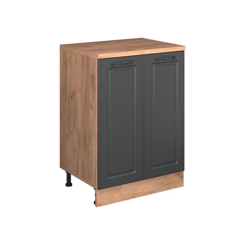 Oblíbený Skříň do podkroví Rion Antracitový venkovský dům 60 x 81.6 cm bez šikminy se 2 dveřmi Vicco