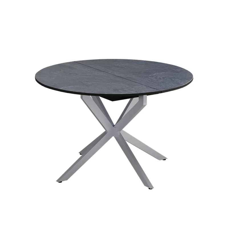 Výprodej Jídelní stůl Loyd Antracit/Šedá 120 x 120 cm Rozšiřitelný Vicco