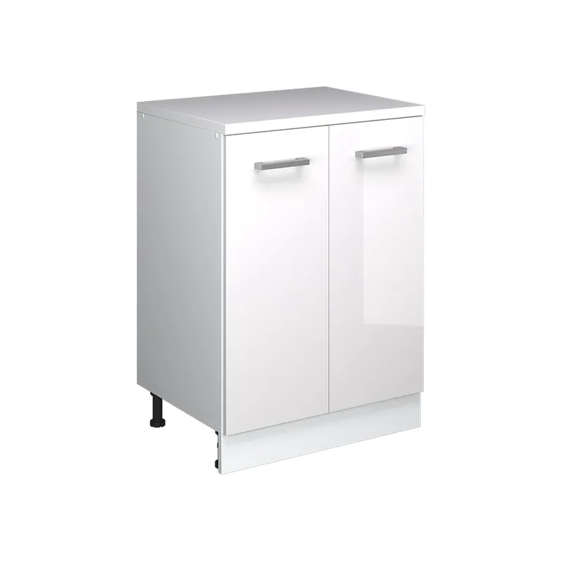 Kuchyňská skříňka pod šikmou střechu R-Line Bílá vysoký lesk 60 cm bez šikminy se 2 dveřmi Vicco Objednat Nyní