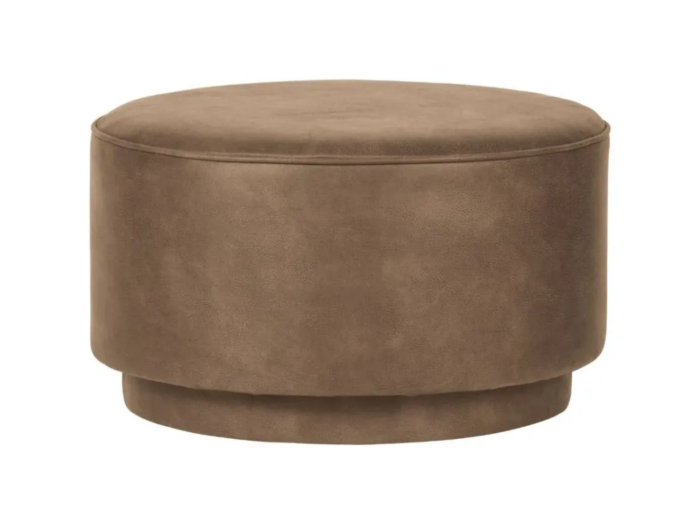 Koňakově hnědý koženkový puf Harlow 60 cm Cenová Bomba