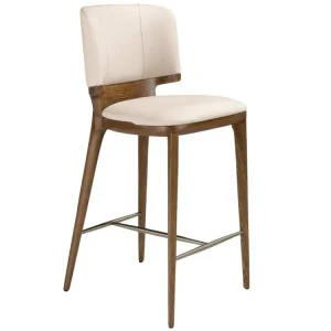 Tovární Cena Krémová koženková barová židle No. 4208, 72 cm