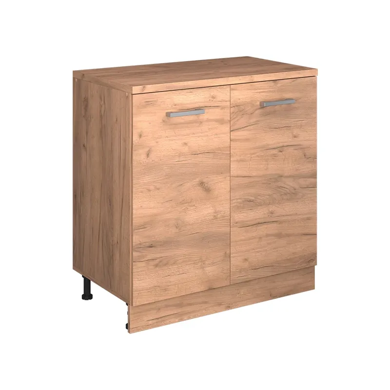 Super Cena Kuchyňská skříňka pod šikmou střechu R-Line Zlatý mocný dub 80 cm bez šikminy se 2 dveřmi Vicco