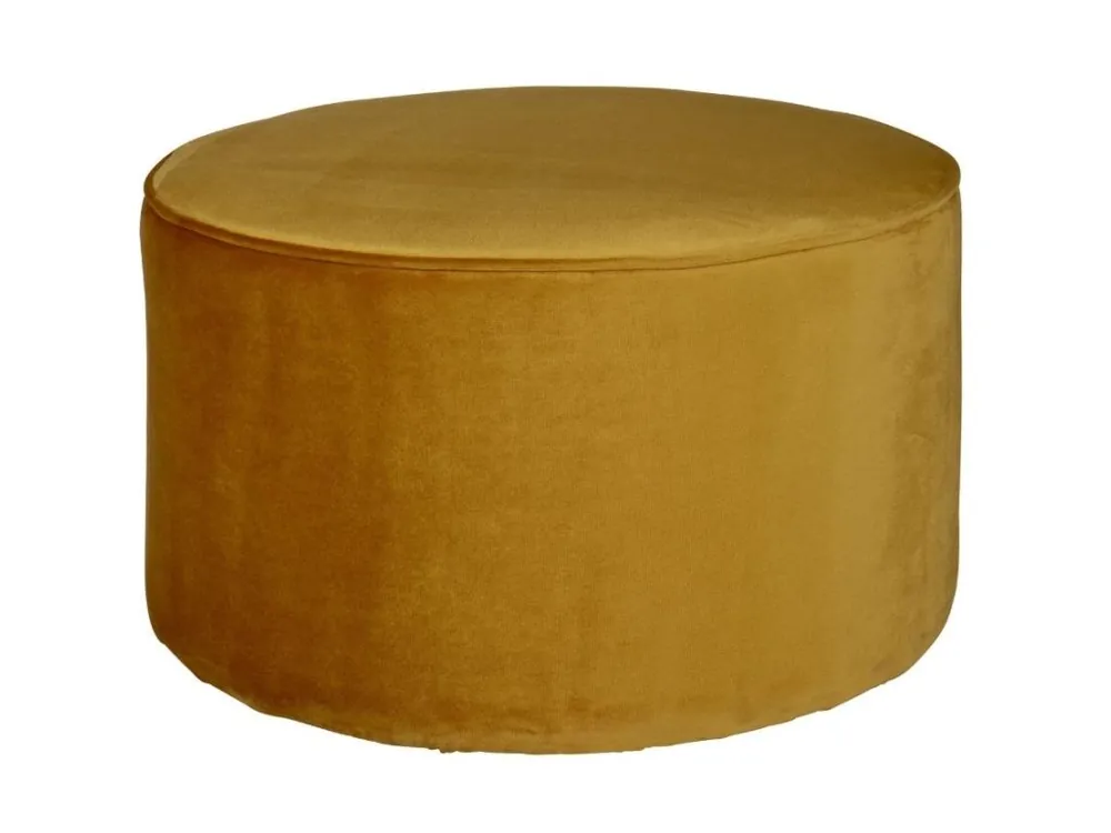 Oblíbený Okrově žlutý sametový taburet Norma 60 cm