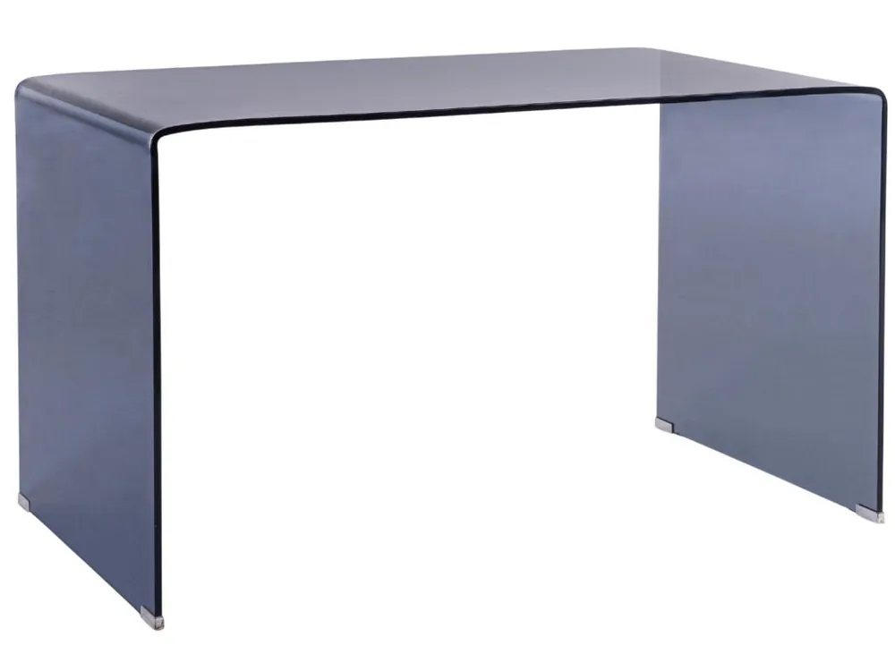 Modrý skleněný pracovní stůl Iride 126 x 70 cm Nejlepší Cena