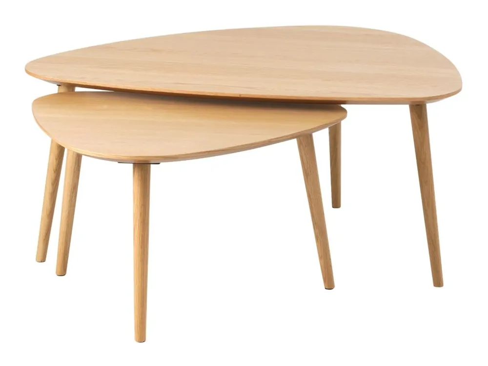 Vrácení Zdarma Set dvou dubových konferenčních stolků Adda 70 x 100/52,5 x 70 cm