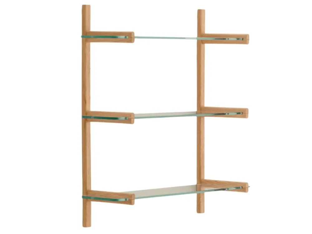 Cenový Hit Skleněná modulární police Kave Home Sitra 98 x 90 cm