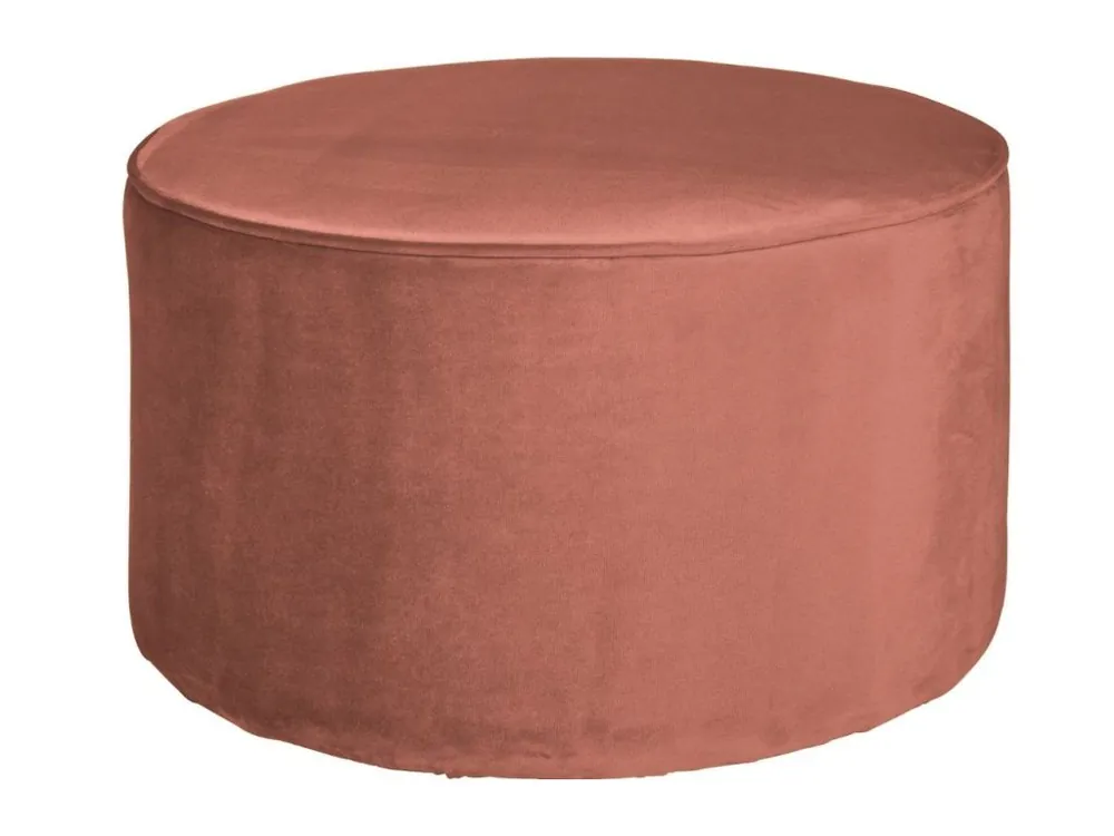 Starorůžový sametový taburet Norma 60 cm Časově Omezené