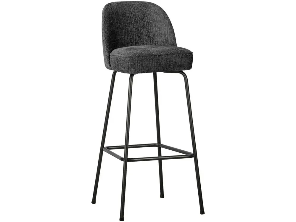 Rychlé Dodání Šedá sametová barová židle Tergi 79 cm