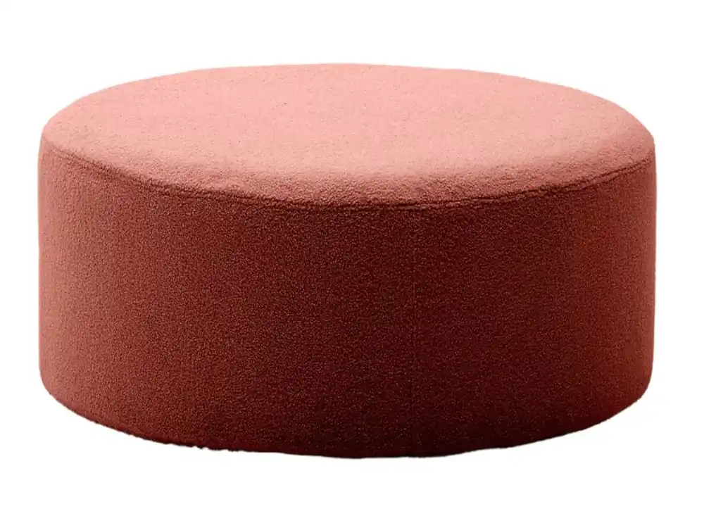Cenová Bomba Terakotově červený bouclé taburet Kave Home Kaeli 90 cm