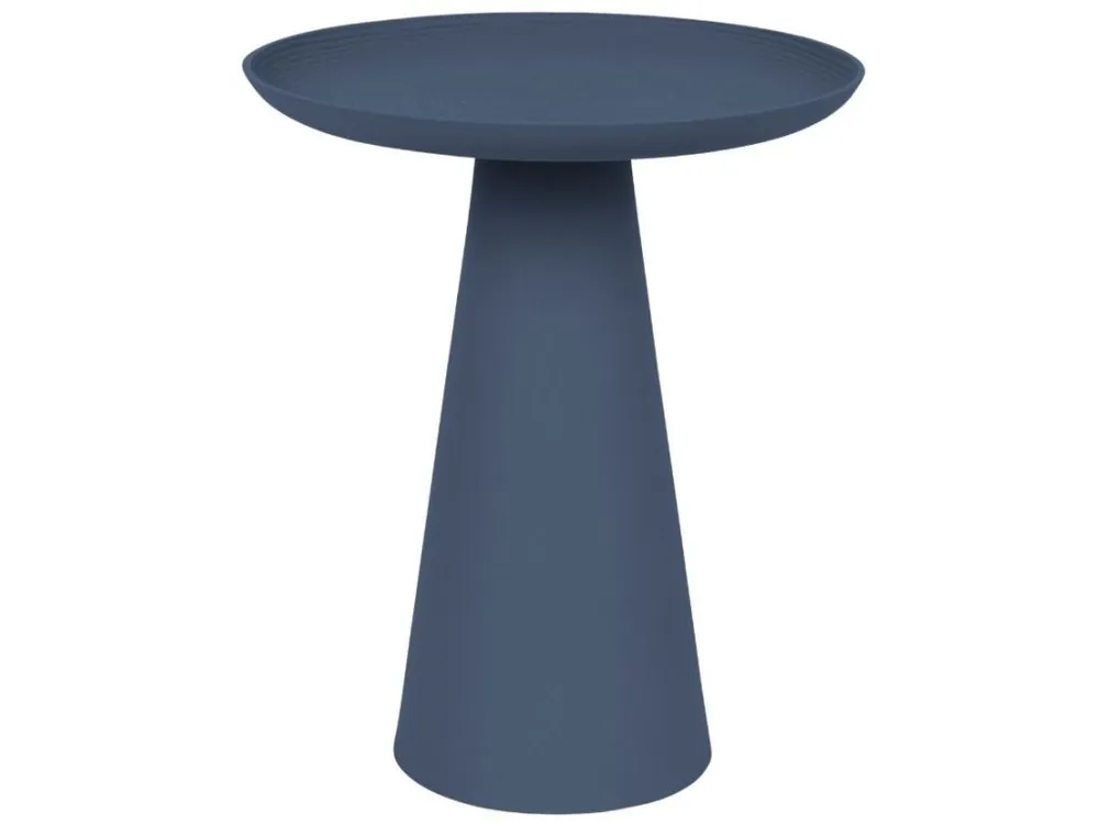 Tmavě modrý kovový odkládací stolek WLL RINGAR 34,5 cm Originální