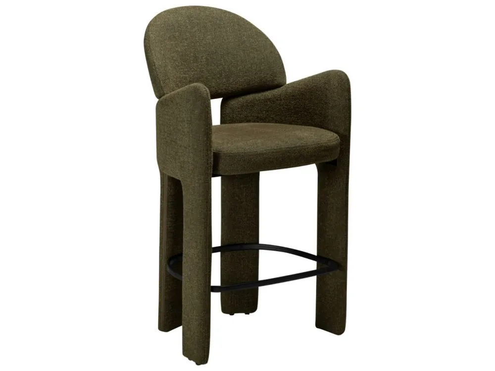 Zelená bouclé barová židle Aole 69 cm Objednat Nyní