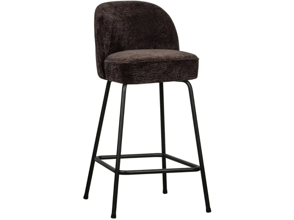 Kup Teď Tmavě hnědá čalouněná barová židle Tergi 64 cm