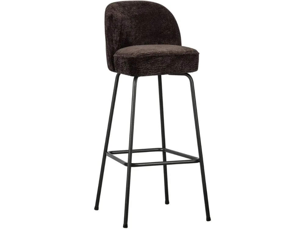 Tmavě hnědá čalouněná barová židle Tergi 79 cm Omezená Nabídka